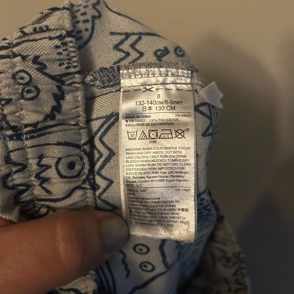 Gap Kids Pajama Pants - gray with monster print
